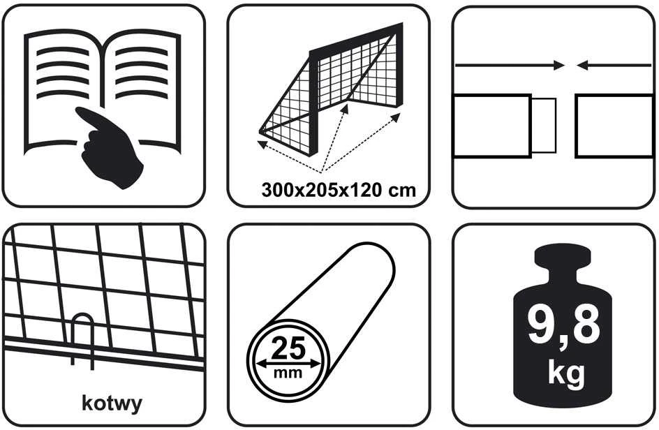 Jokomisiada Futbolo tikslas 300x205x120cm vaikams SP0665