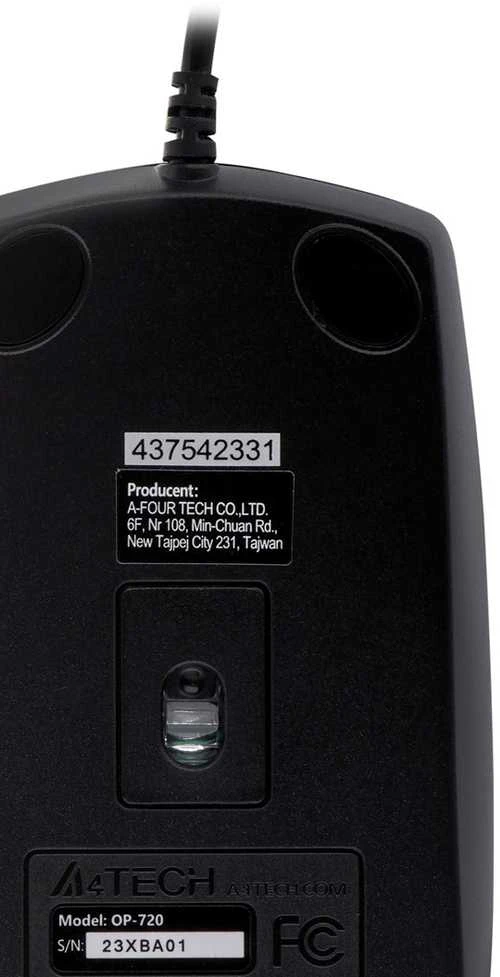 A4Tech A4TMYS43754 Pelė OP-720 Juodas USB