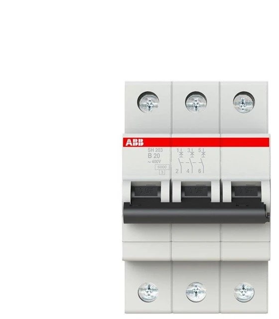 ABB IŠJUNGIKLIS AUTOMATINIS 3P B20A 6KA