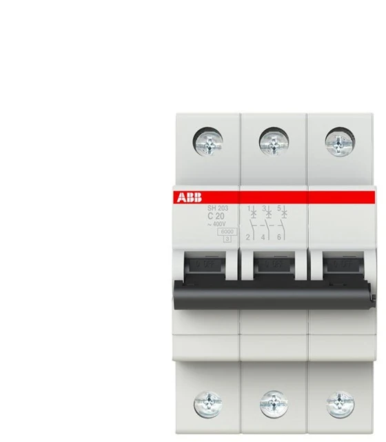 Automatinis jungiklis ABB SH203, 3P, C, 20A, 6kA