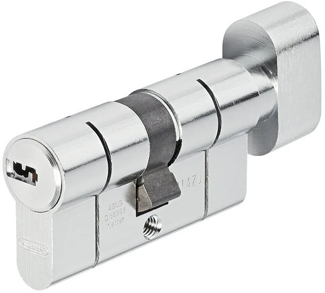 Spynos cilindras su užsuktuku Abus, 60 mm, nikeliuotas