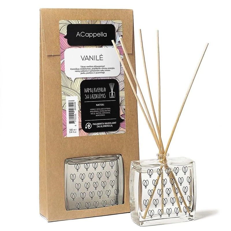 Namų kvapas su lazdelėmis ACAPPELLA VANILLA, 100 ml