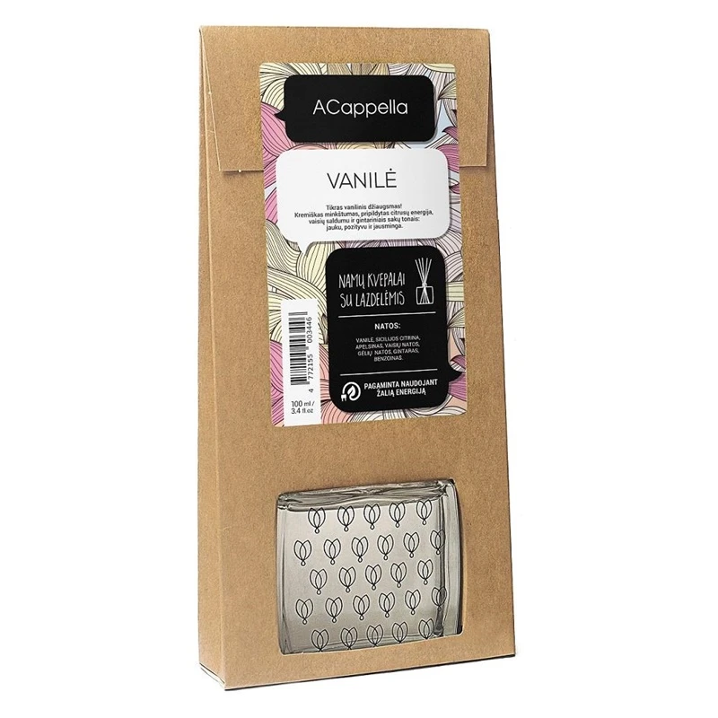 Namų kvapas su lazdelėmis ACAPPELLA VANILLA, 100 ml