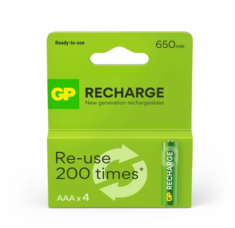 ACCU GP AAA.650MAH 4PCS