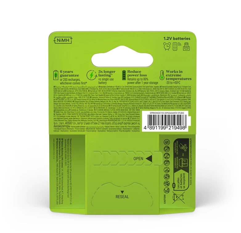 ACCU GP AAA.650MAH 4PCS