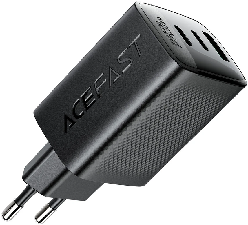 Acefast A108 GaN PD 67W 2xUSB-C 1xUSB-A Wall Charger - Juodas