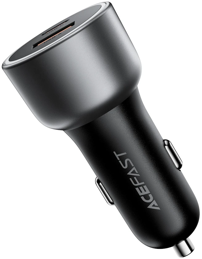 Acefast B21 75W USB-C + USB-A Car Charger - Juodas