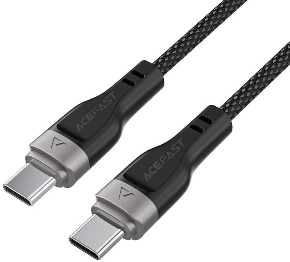 3in1 kabelis Acefast C11-03 USB-C - USB-C 480Mb/s 100W 1.2m - juodos spalvos