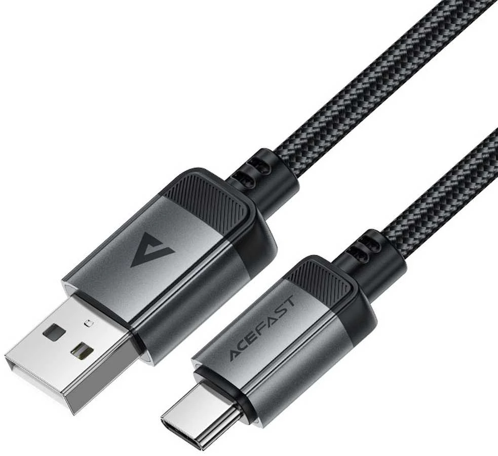 Acefast C20-04 USB-A – USB-C laidas 480Mb/s 3A 1.2m – Juodas