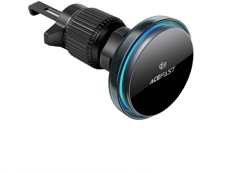 Acefast D61 Magnetic Car Air Vent Holder with Qi2 25W Wireless Charging - Gray