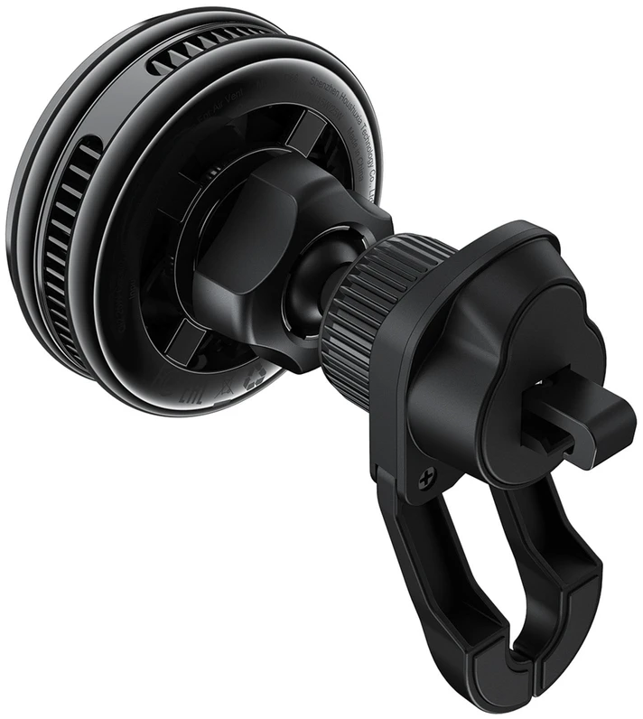 Acefast D66 Magnetic Car Air Vent Mount with Qi2 25W Wireless Charging and Cooling - Juodas