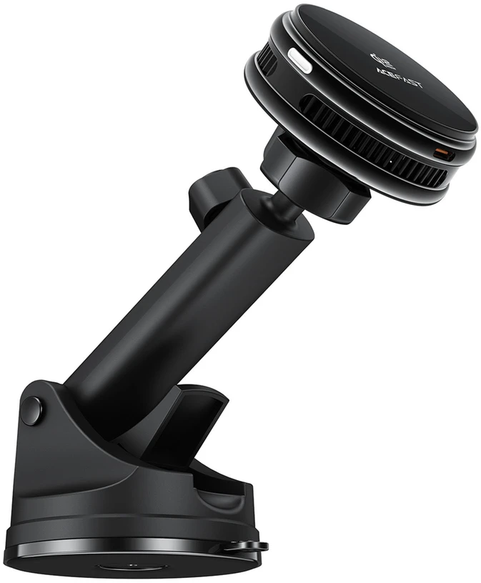 Acefast D67 Magnetic Dashboard Car Mount with Qi2 25W Wireless Charging and Cooling - Juodas