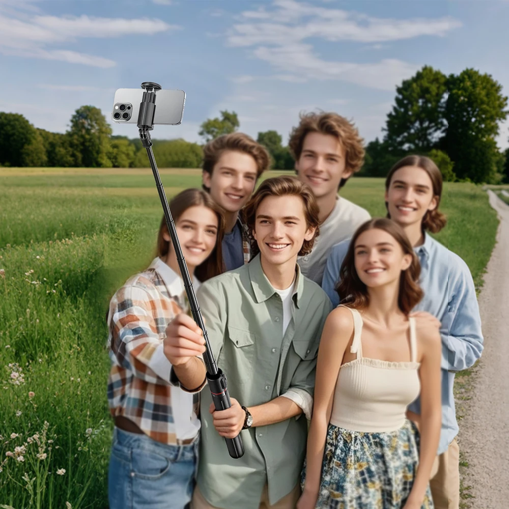 Acefast E31 Selfie Stick with Automatic Instant folding - Juodas