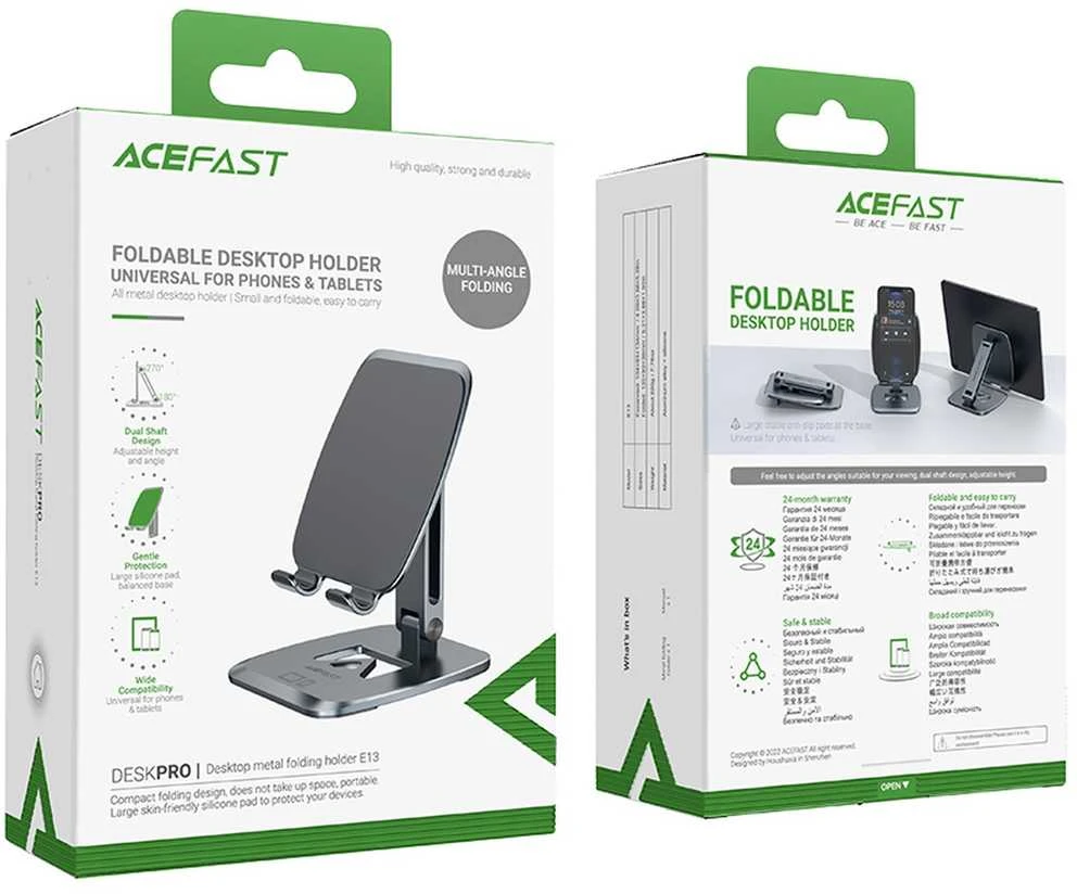 Acefast składany stojak / telefono laikiklis pilka (E13)