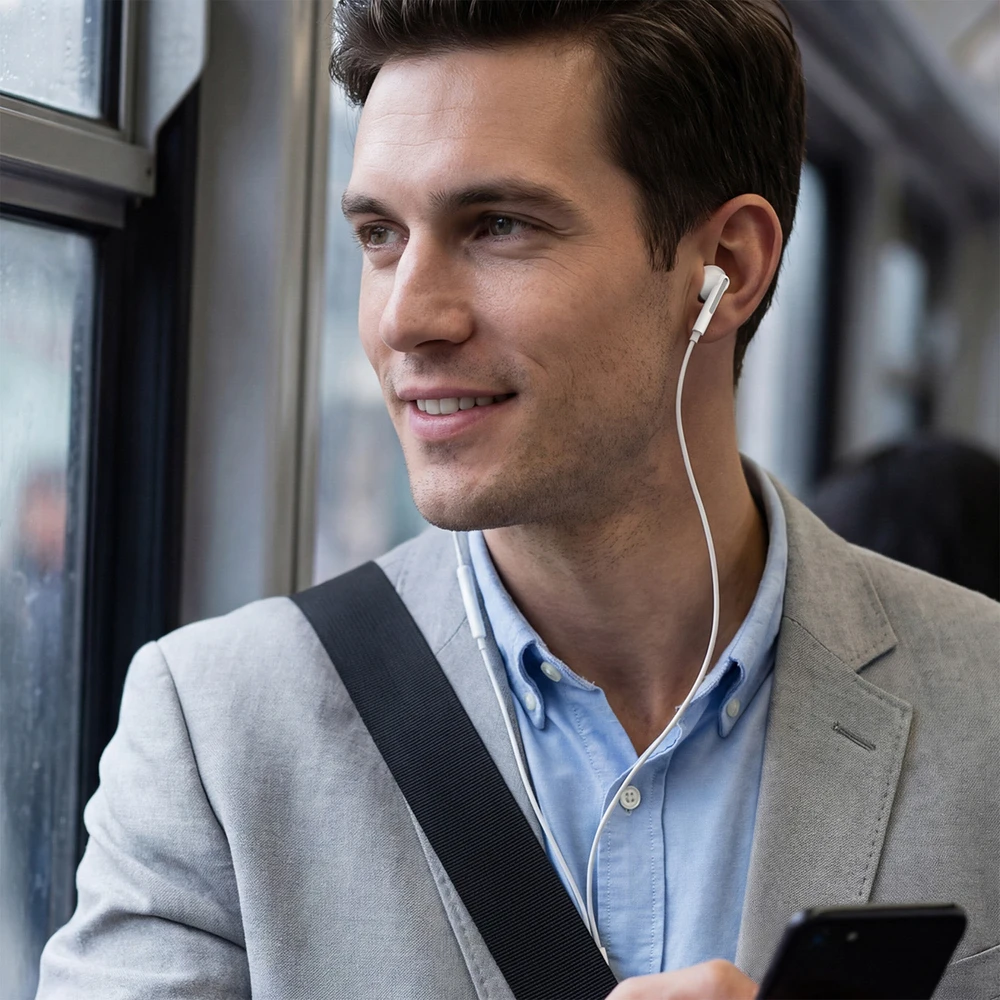 Acefast L13 In-Ear Ausinės su laidu with USB-C Mikrofonas - Baltas
