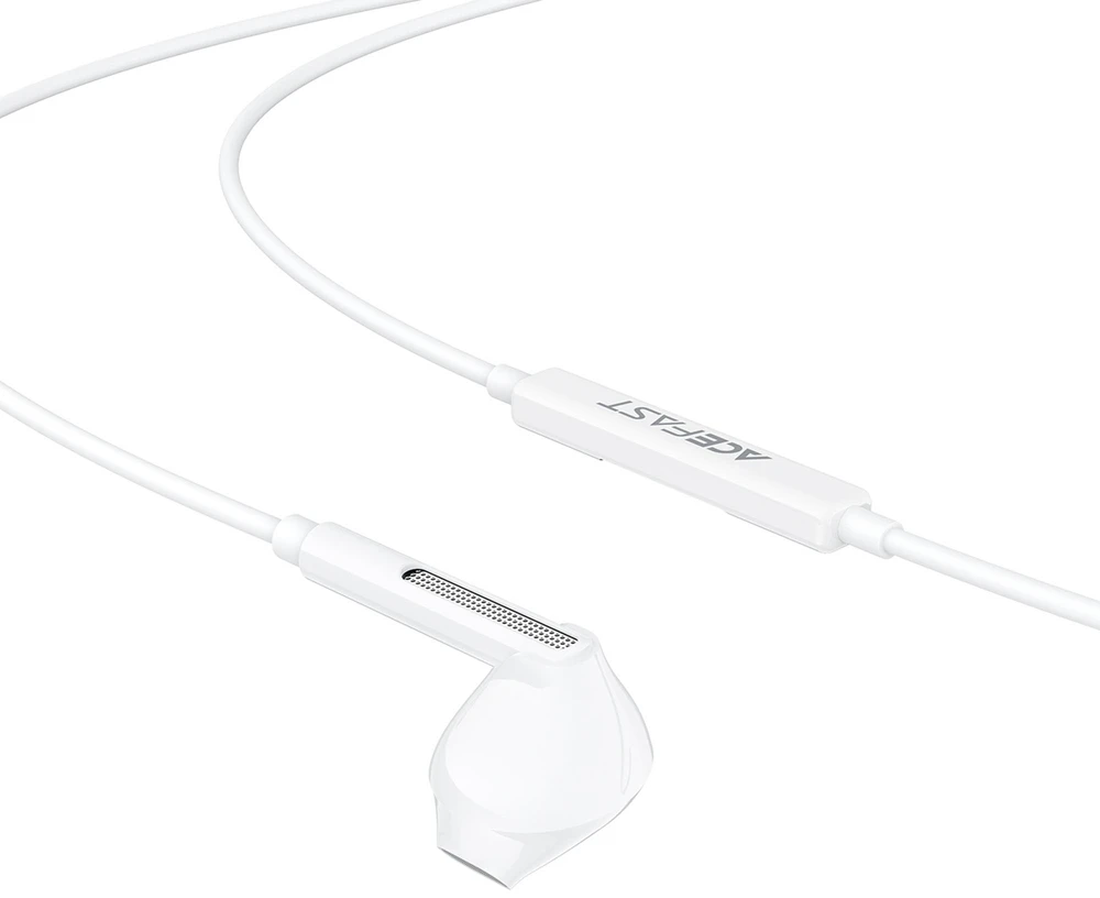 Acefast L14 į ausis įkišamos su laidu ausinės with 3.5 mm mini jack microphone - baltas