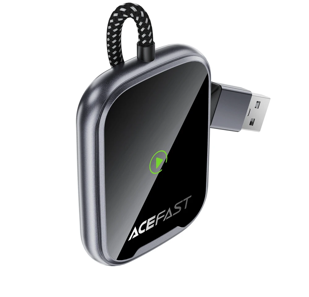 Belaidis CarPlay/Android Auto adapteris Acefast QC1 juodas