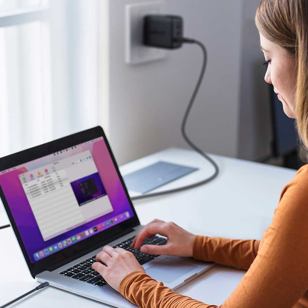 USB-C – USB-C UGREEN Acefast C3-04 1.2 m, 60 W (juoda)