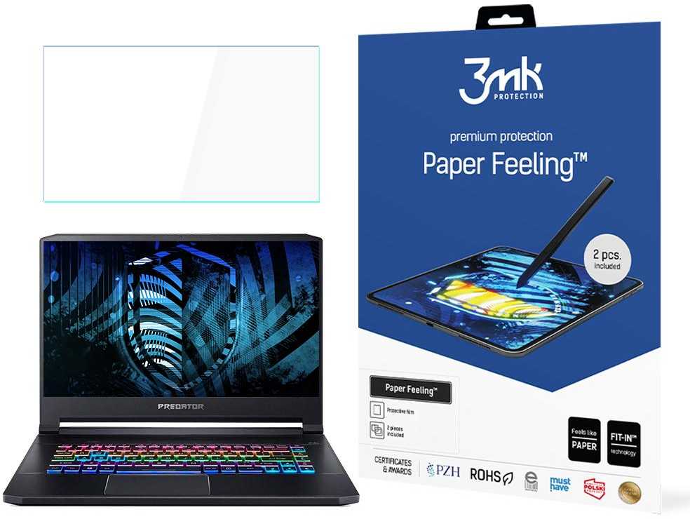 3Mk Protection Acer Predator Triton 500 - iki 17" 3mk Paper Feeling