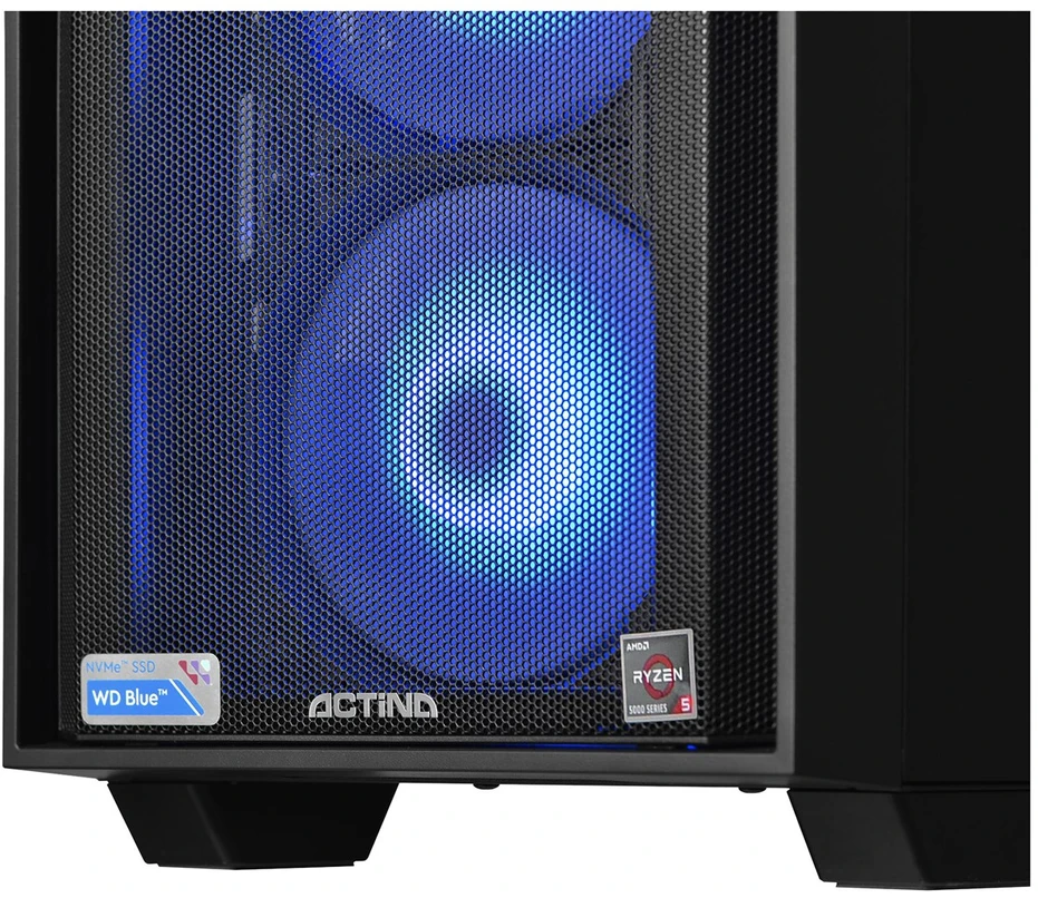 Stacionarus kompiuteris Kompiuteris - Actina AMD Ryzen 5 5600, 16 GB DDR4, 1 TB SSD, Radeon RX 7600 Juoda