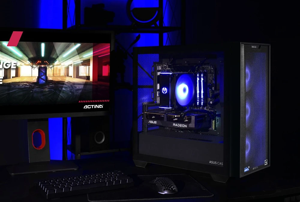 Stacionarus kompiuteris Kompiuteris - Actina AMD Ryzen 5 5600, 16 GB DDR4, 1 TB SSD, Radeon RX 7600 Juoda