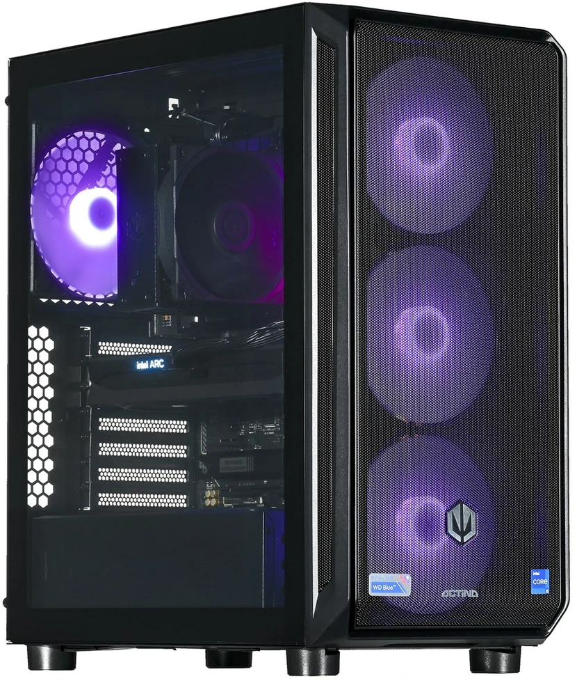 Stacionarus kompiuteris Actina 5901443410249 PC Intel® Core™ i5 i5-14400F 32 GB DDR5-SDRAM 1 TB SSD Intel Arc B580 Midi Tower Juodas