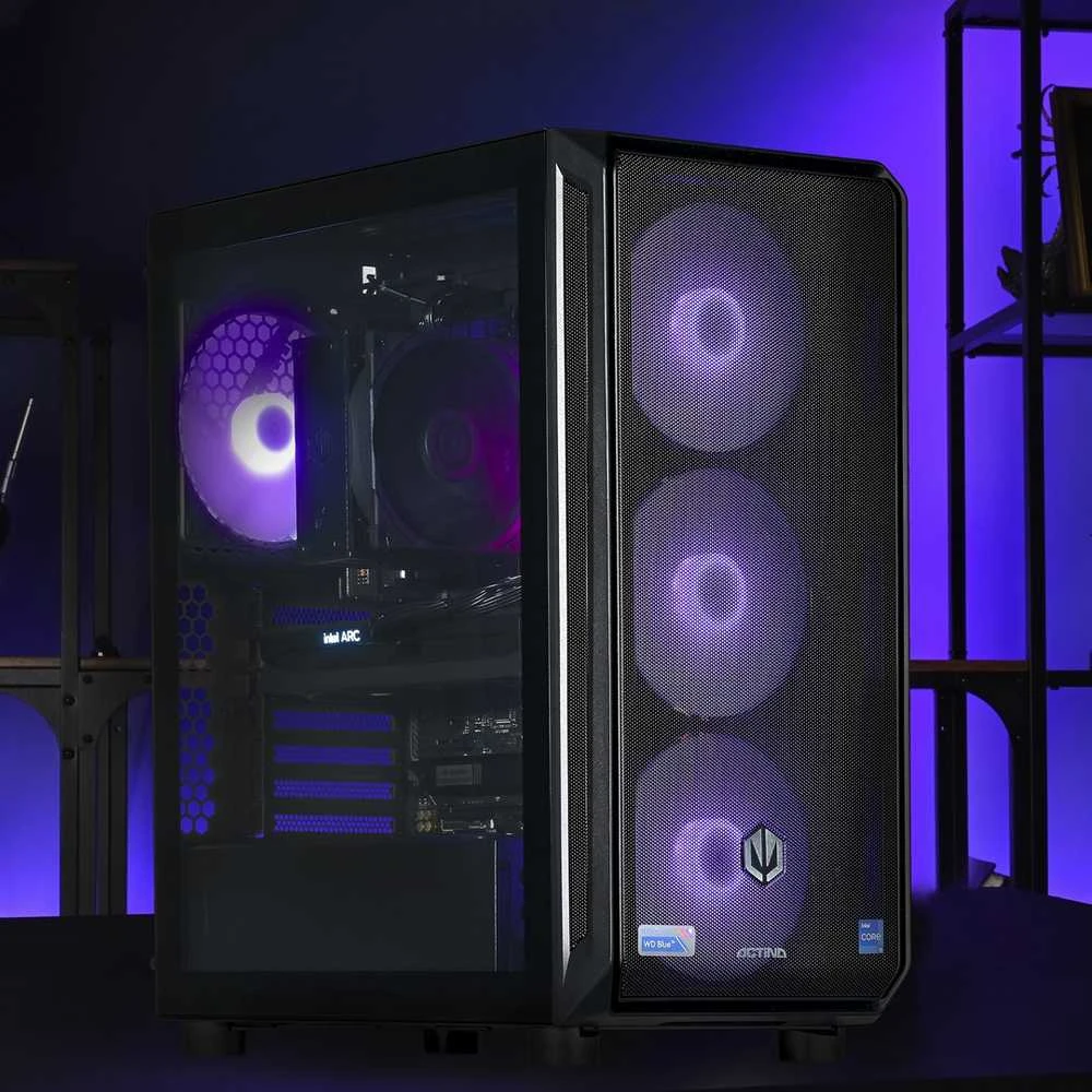 Stacionarus kompiuteris Actina 5901443410263 PC Intel® Core™ i5 i5-12600K 32 GB DDR5-SDRAM 1 TB SSD Intel Arc B580 Midi Tower Juodas
