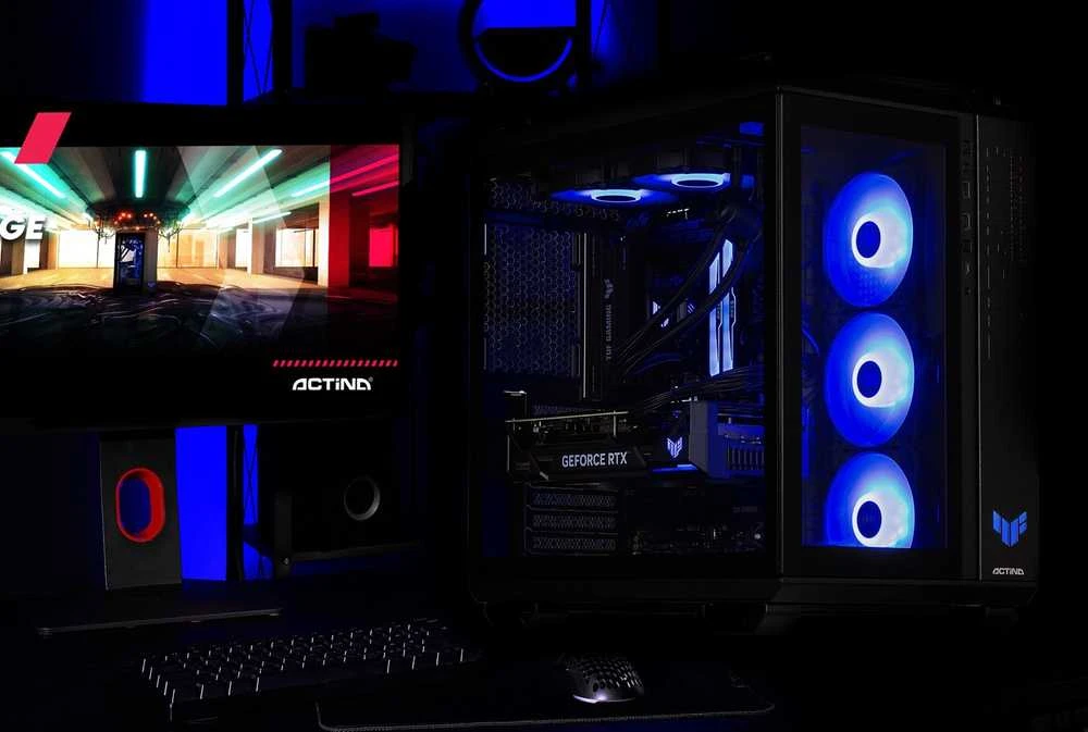 Stacionarus kompiuteris Actina 5901443411826 PC AMD Ryzen™ 7 9800X3D 32 GB DDR5-SDRAM 2 TB SSD NVIDIA GeForce RTX 5080 Midi Tower Juodas