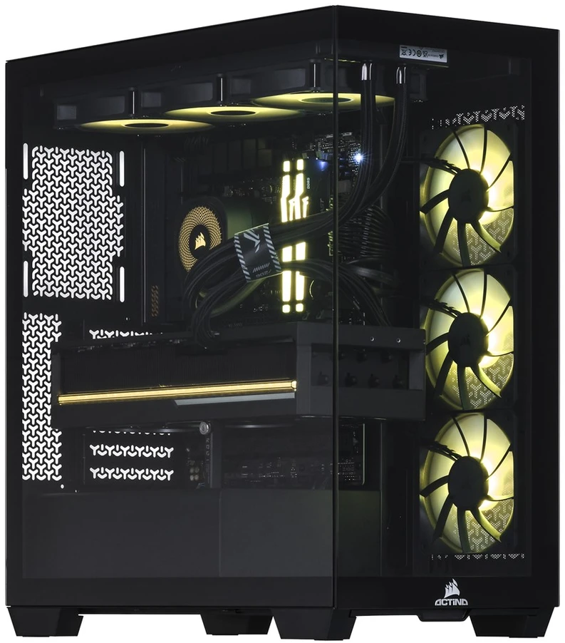 Stacionarus kompiuteris Actina 5901443412229 PC AMD Ryzen™ 7 9800X3D 64 GB DDR5-SDRAM 2 TB SSD NVIDIA GeForce RTX 5090 Midi Tower Juodas