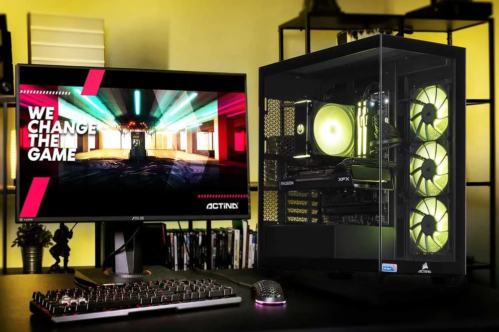 Stacionarus kompiuteris Actina 5901443413745 PC AMD RyzenTM 7 8700F 32 GB DDR5-SDRAM 2 TB SSD NVIDIA GeForce RTX 5070 Ti Midi Tower Juodas