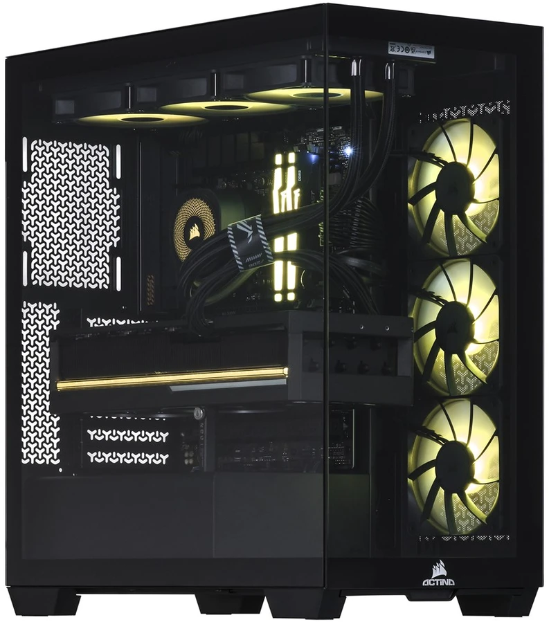 Stacionarus kompiuteris Actina 5901443413868 PC AMD Ryzen™ 7 7800X3D 32 GB DDR5-SDRAM 2 TB SSD NVIDIA GeForce RTX 5070 Ti Windows 11 Home Midi Tower Juodas