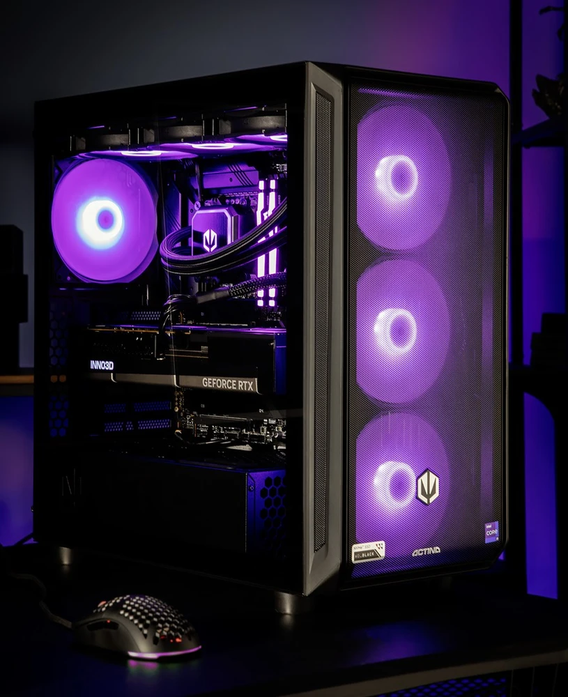 Stacionarus kompiuteris Actina 5901443414063 asmeninis kompiuteris Intel Core Ultra 9 285K 64 GB DDR5-SDRAM 2 TB SSD NVIDIA GeForce RTX 5090 Midi Tower Juodas