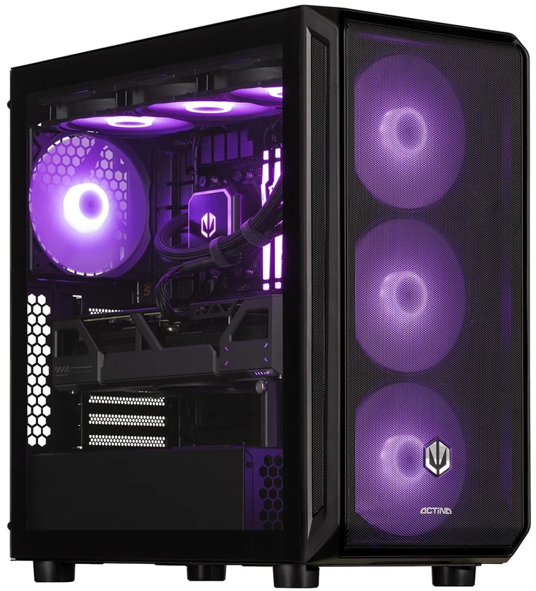 Stacionarus kompiuteris Actina 5901443414667 PC AMD Ryzen™ 7 7700X 32 GB DDR5-SDRAM 2 TB SSD AMD Radeon RX 9070 XT Midi Tower Juodas