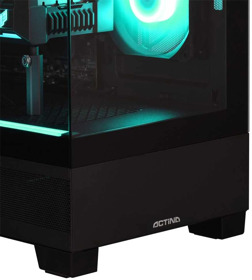 Stacionarus kompiuteris Actina 5901443416364 PC AMD Ryzen™ 7 9800X3D 32 GB DDR5-SDRAM 1 TB SSD NVIDIA GeForce RTX 5070 Midi Tower Juodas