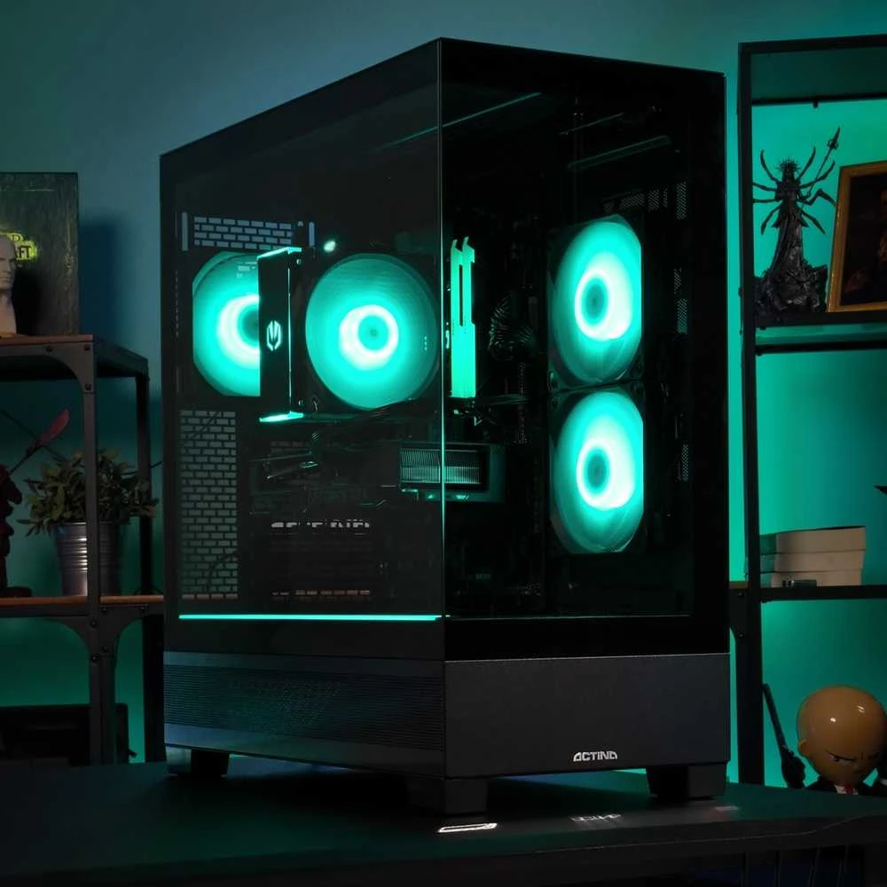 Stacionarus kompiuteris Actina 5901443416463 PC AMD RyzenTM 7 8700F 32 GB DDR5-SDRAM 1 TB SSD NVIDIA GeForce RTX 5070 Ti Midi Tower Juodas