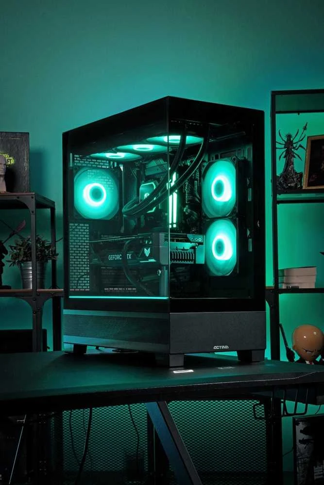 Stacionarus kompiuteris Actina 5901443416517 PC AMD Ryzen™ 7 7800X3D 32 GB DDR5-SDRAM 1 TB SSD NVIDIA GeForce RTX 5070 Ti Windows 11 Home Midi Tower Juodas
