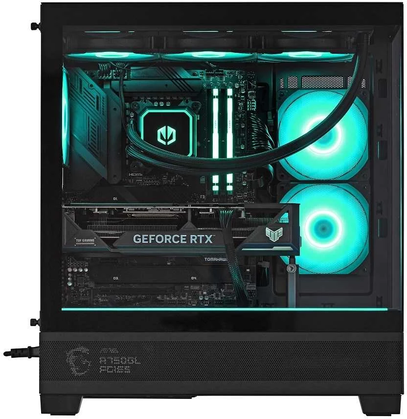 Stacionarus kompiuteris Actina 5901443417071 PC AMD Ryzen™ 7 7800X3D 32 GB DDR5-SDRAM 1 TB SSD AMD Radeon RX 9070 XT Midi Tower Juodas
