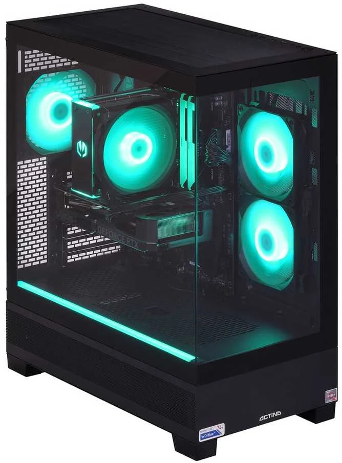 Stacionarus kompiuteris Actina 5901443421085 PC AMD Ryzen™ 5 5600X 32 GB DDR4-SDRAM 1 TB SSD NVIDIA GeForce RTX 5060 Midi Tower Juodas