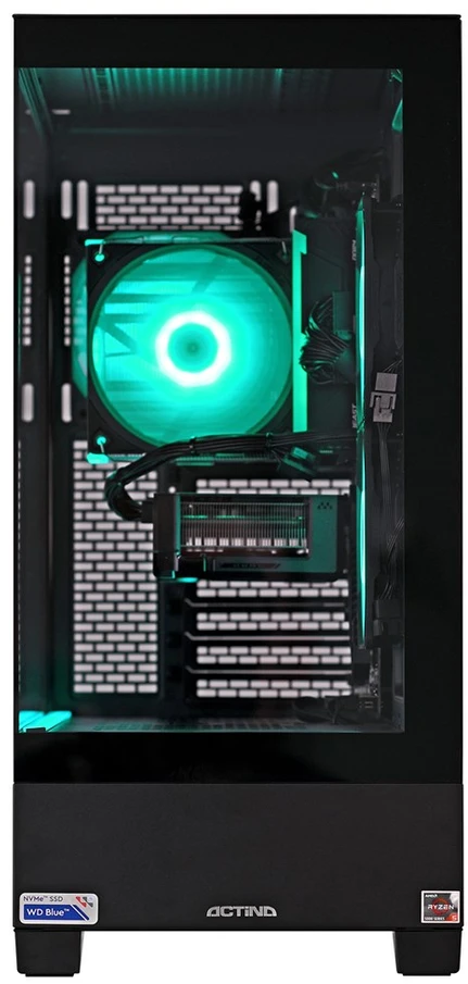 Stacionarus kompiuteris Actina 5901443421085 PC AMD Ryzen™ 5 5600X 32 GB DDR4-SDRAM 1 TB SSD NVIDIA GeForce RTX 5060 Midi Tower Juodas
