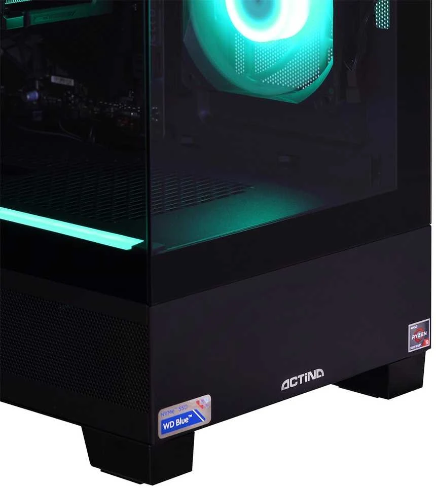 Stacionarus kompiuteris Actina 5901443421085 PC AMD Ryzen™ 5 5600X 32 GB DDR4-SDRAM 1 TB SSD NVIDIA GeForce RTX 5060 Midi Tower Juodas