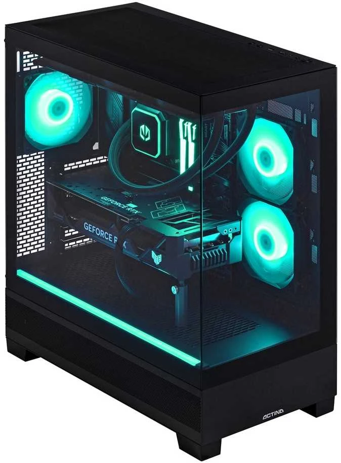 Stacionarus kompiuteris Actina 5901443421115 PC Intel® Core™ i5 i5-14600KF 32 GB DDR5-SDRAM 1 TB SSD NVIDIA GeForce RTX 5060 Midi Tower Juodas
