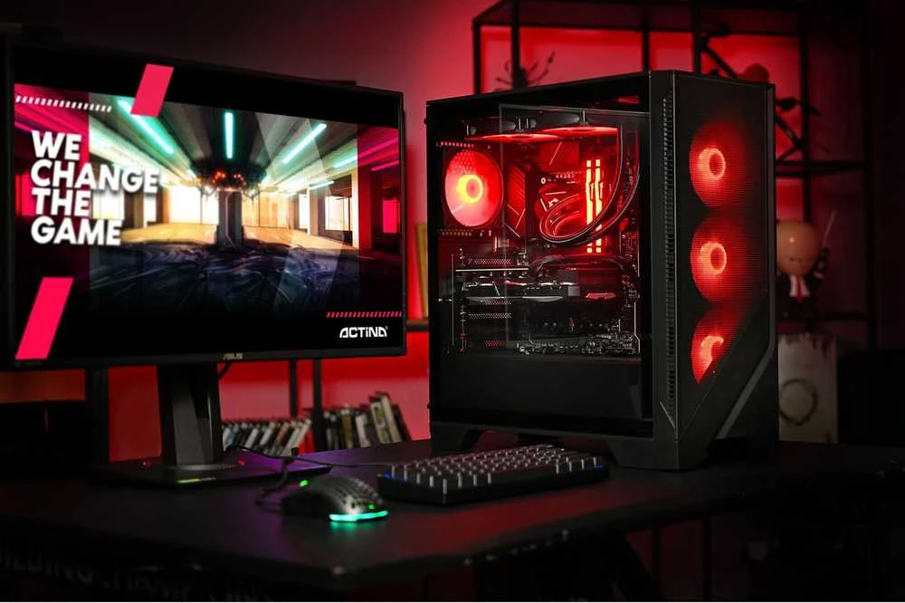 Stacionarus kompiuteris Actina 5901443421535 Kompiuteris Intel Core Ultra 7 265KF 32 GB DDR5-SDRAM 2 TB SSD NVIDIA GeForce RTX 5080 Windows 11 Home Midi Tower Juodas