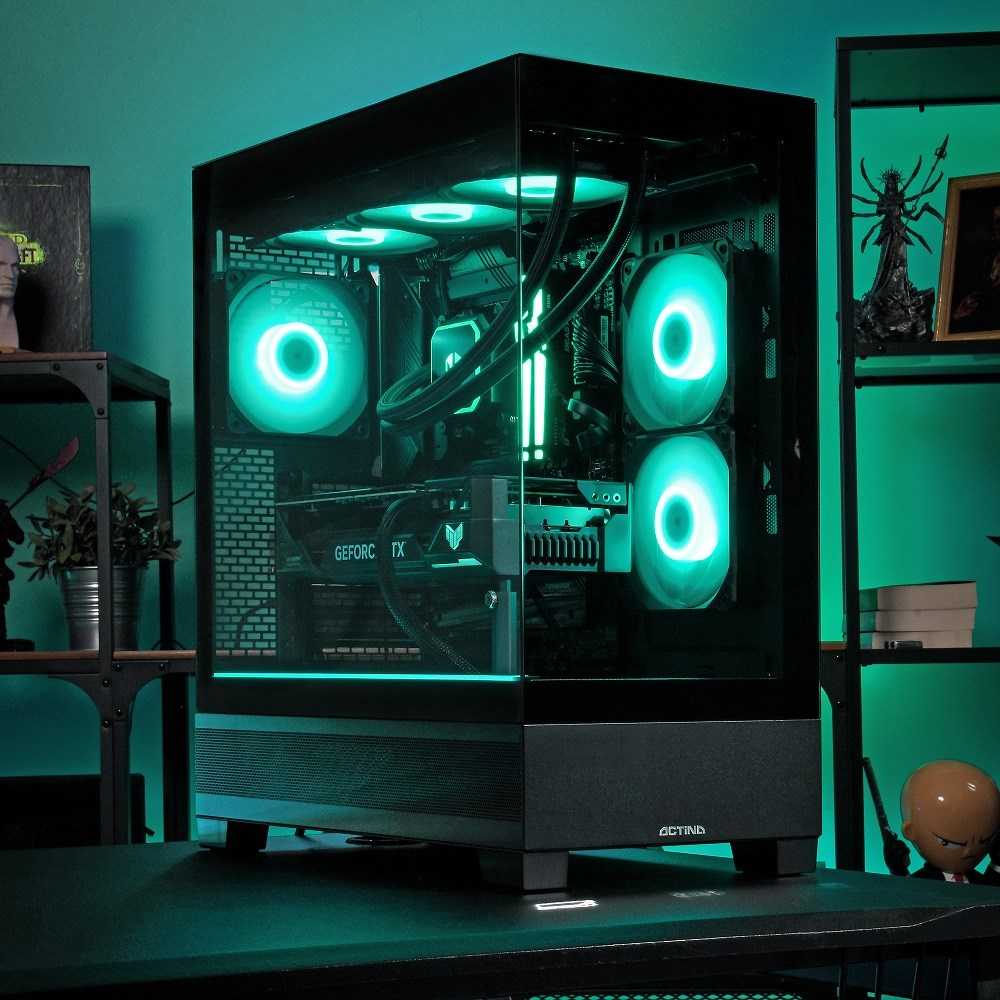 Actina 5901443438892 PC AMD Ryzen™ 9 9900X3D 32 GB DDR5-SDRAM 1 TB SSD AMD Radeon RX 9070 XT Midi Tower Juodas
