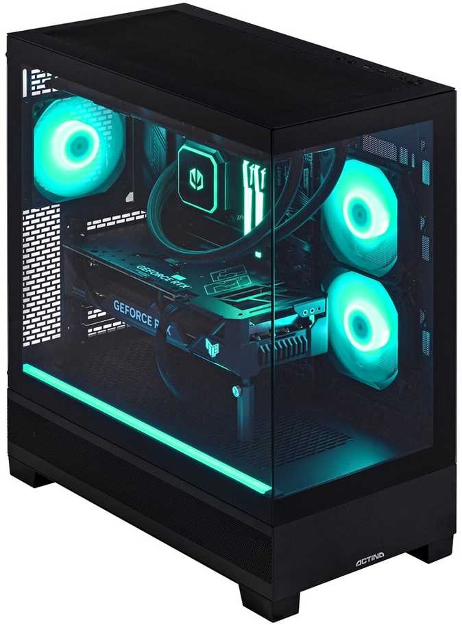 Actina 5901443438892 PC AMD Ryzen™ 9 9900X3D 32 GB DDR5-SDRAM 1 TB SSD AMD Radeon RX 9070 XT Midi Tower Juodas