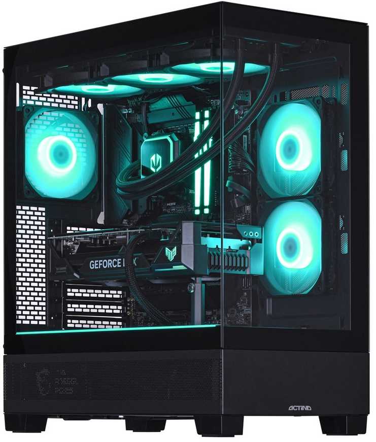 Actina 5901443438946 PC AMD Ryzen™ 7 9850X3D 32 GB DDR5-SDRAM 1 TB SSD NVIDIA GeForce RTX 5080 Midi Tower Juodas