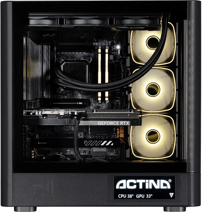 Ausinės Actina 5901443440239 PC AMD Ryzen™ 9 9900X3D 32 GB DDR5-SDRAM 2 TB SSD NVIDIA GeForce RTX 5090 Midi Tower Juodas
