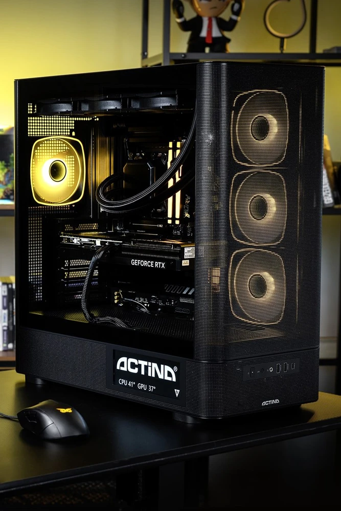 Ausinės Actina 5901443440239 PC AMD Ryzen™ 9 9900X3D 32 GB DDR5-SDRAM 2 TB SSD NVIDIA GeForce RTX 5090 Midi Tower Juodas