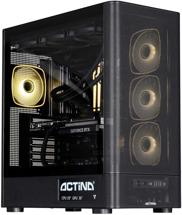 Ausinės Actina 5901443440246 PC AMD Ryzen™ 9 9900X3D 32 GB DDR5-SDRAM 1 TB SSD NVIDIA GeForce RTX 5070 Ti Windows 11 Home Midi Tower Juodas