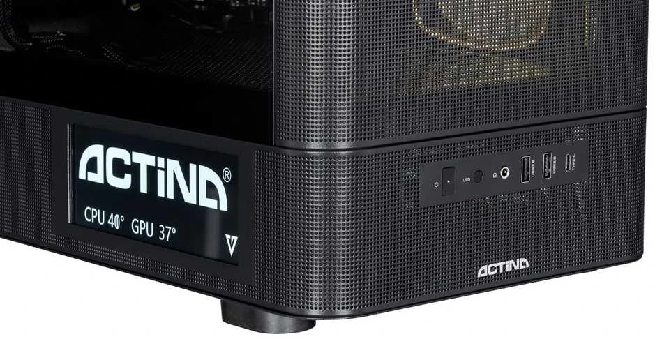 Ausinės Actina 5901443440246 PC AMD Ryzen™ 9 9900X3D 32 GB DDR5-SDRAM 1 TB SSD NVIDIA GeForce RTX 5070 Ti Windows 11 Home Midi Tower Juodas