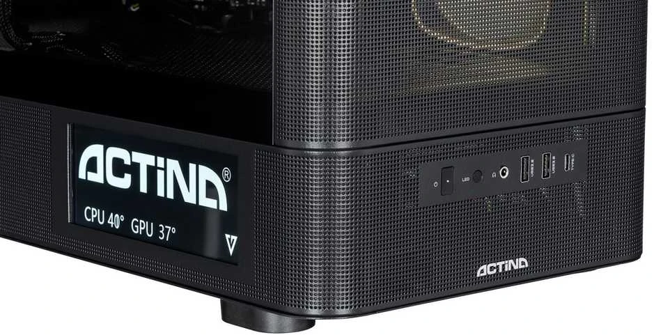 Ausinės Actina 5901443440253 PC AMD Ryzen™ 9 9950X3D 32 GB DDR5-SDRAM 2 TB SSD NVIDIA GeForce RTX 5080 Windows 11 Home Midi Tower Juodas